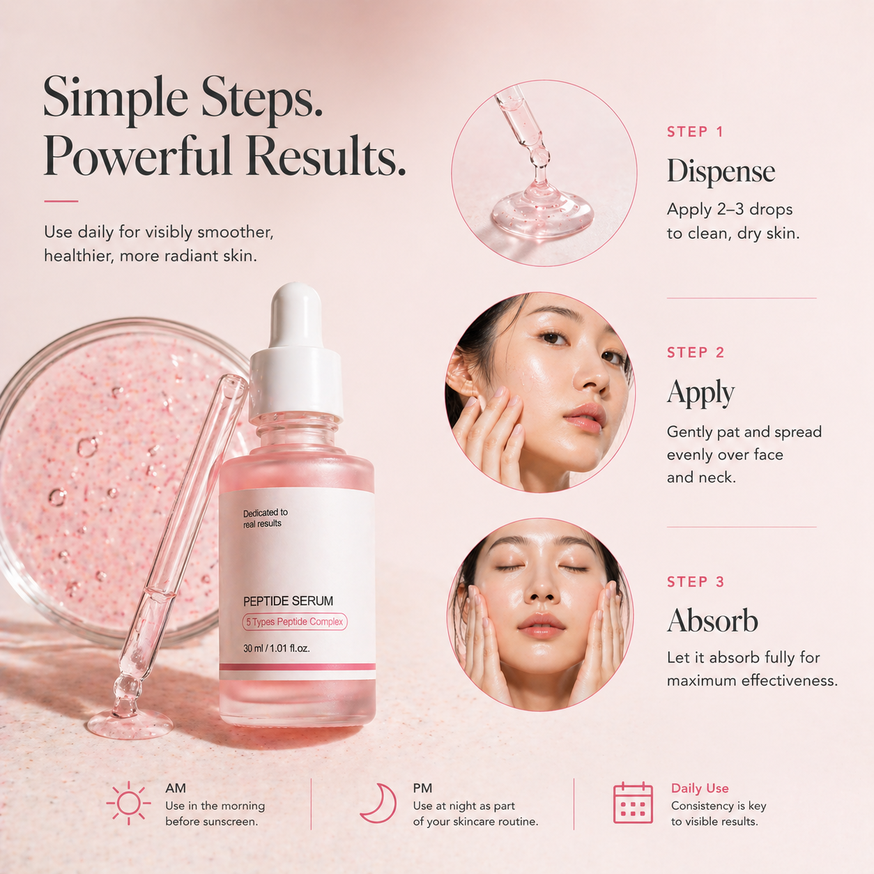 DermaPink™ - Premium Firming Peptide Serum